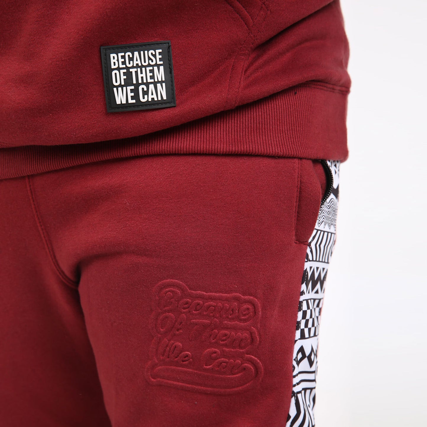 Because of Them We Can Ribbon Sweatsuit - Maroon