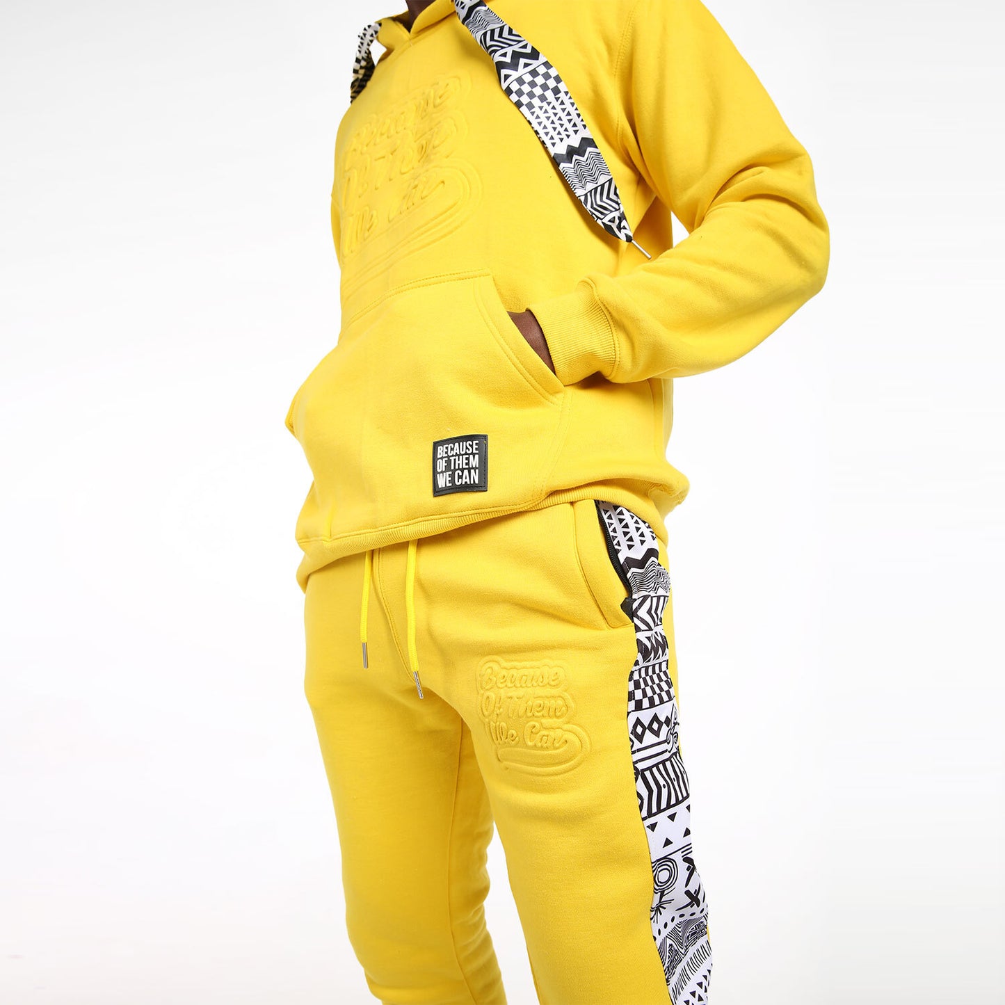 Because of Them We Can Ribbon Sweatsuit - Yellow