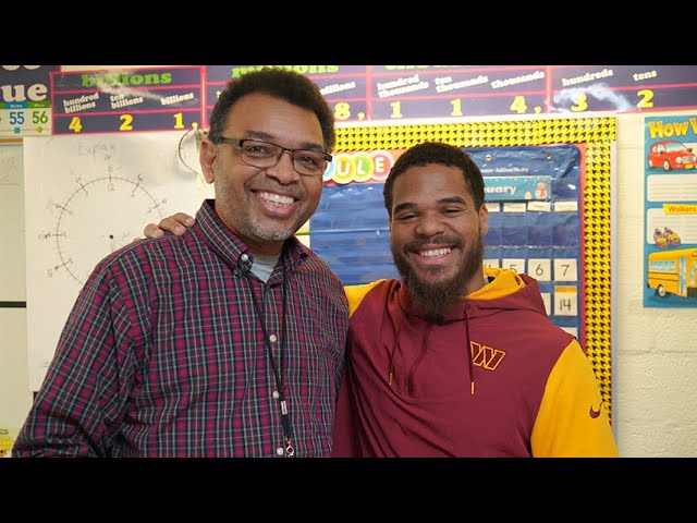 Washington Commanders Running Back Jaret Patterson Visiting His Second Grade Teacher Will Put You In Your Feels