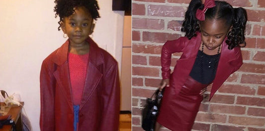 This Little Girl's Grandmother Made Her A Complete Outfit Out Of A Leather Coat