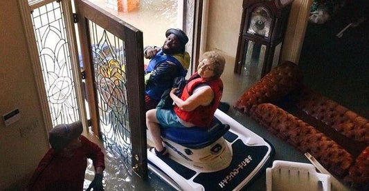 Heroic Jet Skier Rescues A Grandmother From Her Flooded Home In Houston