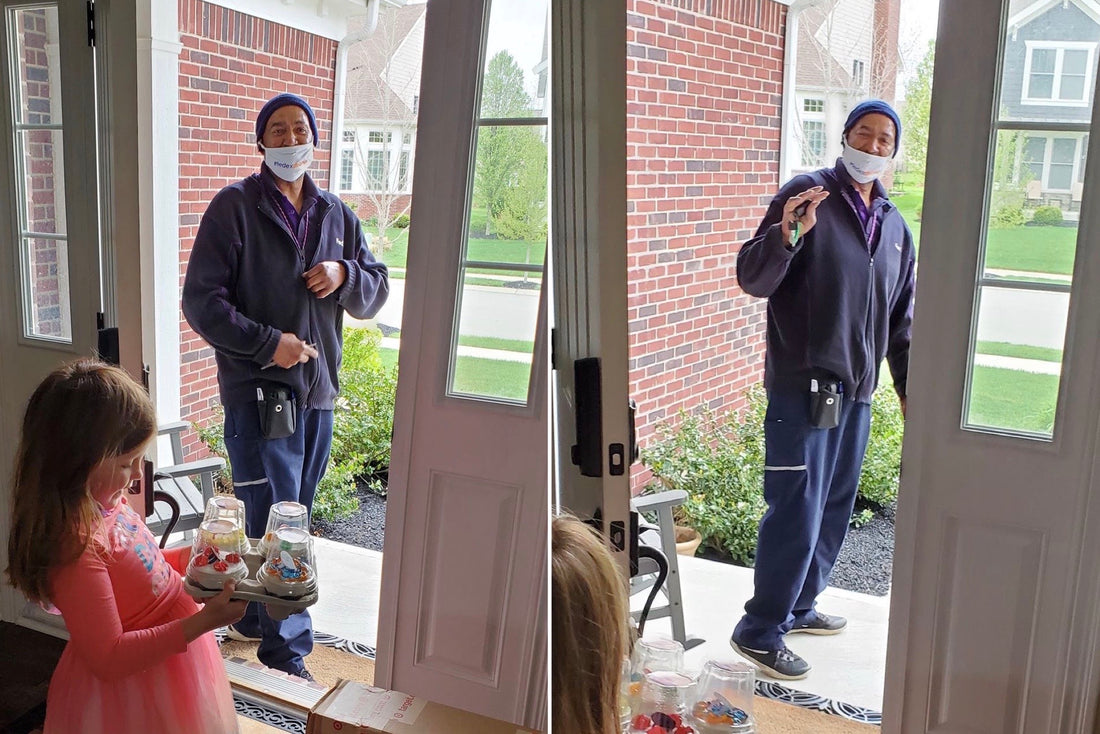 Indiana FedEx Driver Surprises Little Girl With Cupcakes On Her Birthday
