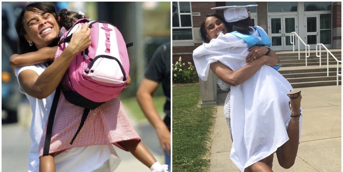 High School Grad Recreates Kindergarten Photo With Mom- The Result Is Priceless