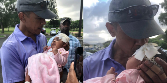 Video: President Obama Surprises Crowd When He Greets and Kisses 7-Week Baby Girl