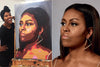 Look! This talented artist turned one of First Lady Michelle Obama's photos into a painted masterpiece.