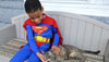 This 5-Year-Old Has A Passion For Rescuing Street Cats (And Sometimes Wears A Superhero Outfit To Do It)