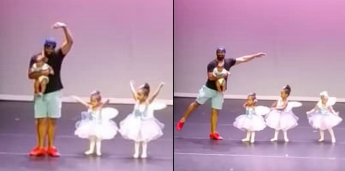 This Dad Did The Sweetest Thing When His Daughter Got Stage Fright During Her Ballet Performance