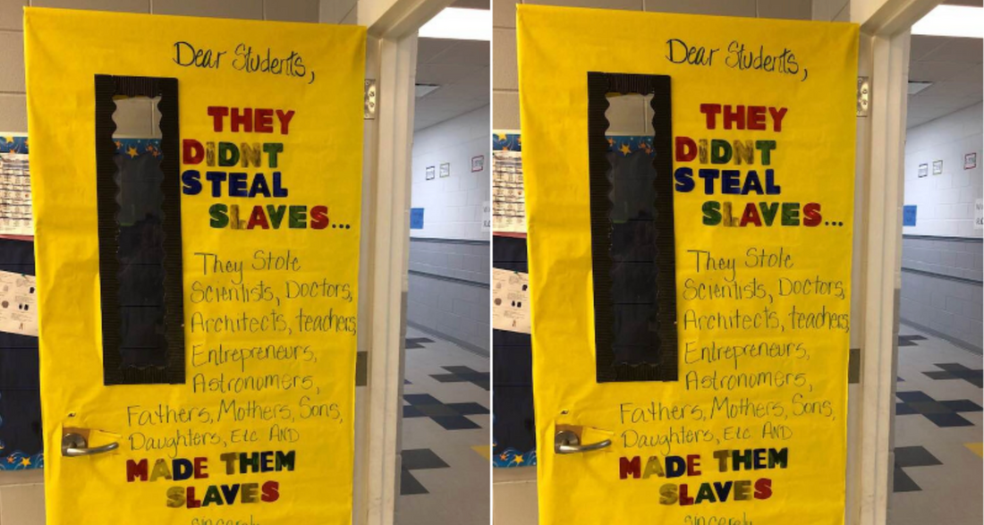 Mississippi Teacher Decorates Classroom Door with Powerful Message from the Ancestors