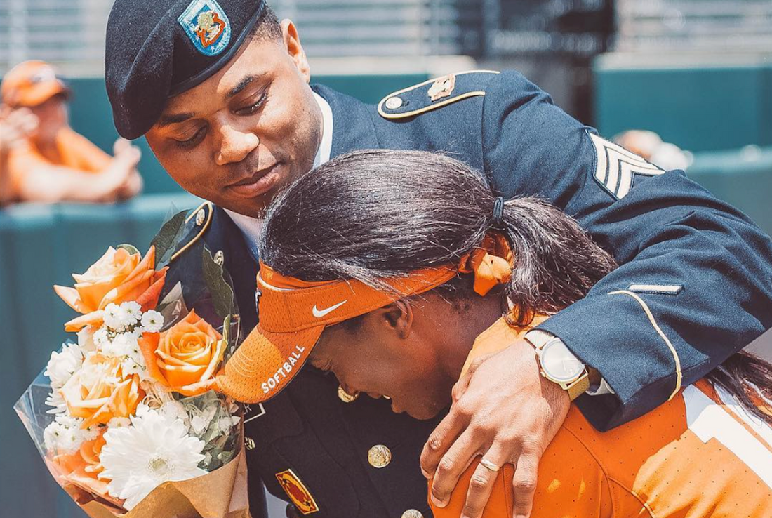 College Athlete Surprised on Senior Day by Army Brother She Hadn't Seen in Three Years