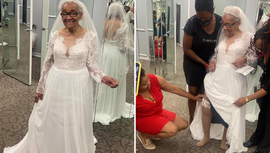 This 94-Year-Old Never Had A Wedding Dress So Her Family Took Her To A Dress Fitting With Adorable Results