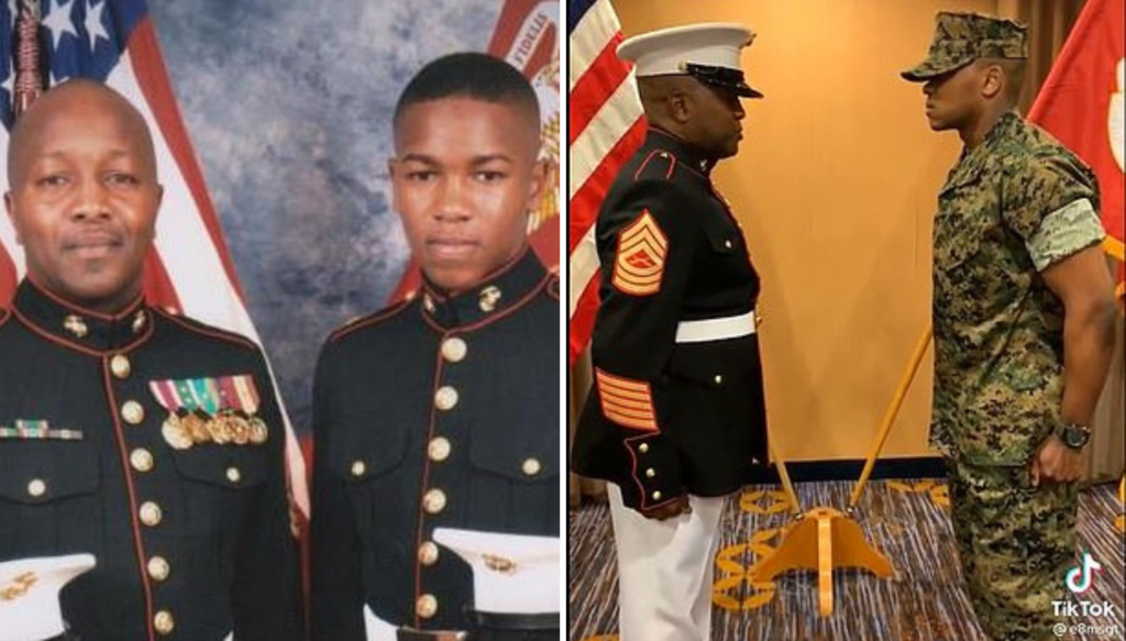 This Marine Corps Master Sergeant Gave His Son An Emotional First Salute In This Heartwarming Viral Video