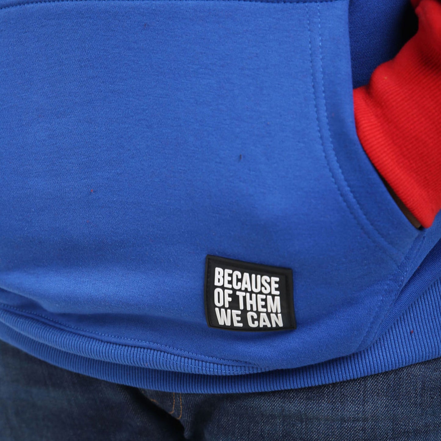 Red White & Blue Because of Them We Can Crewneck