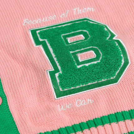 Because of Them We Can Cardigan - Pink and Green