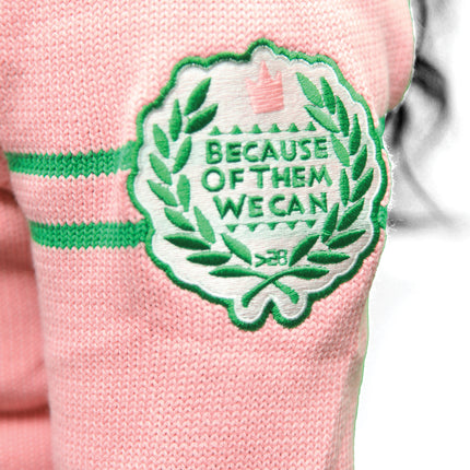 Because of Them We Can Cardigan - Pink and Green