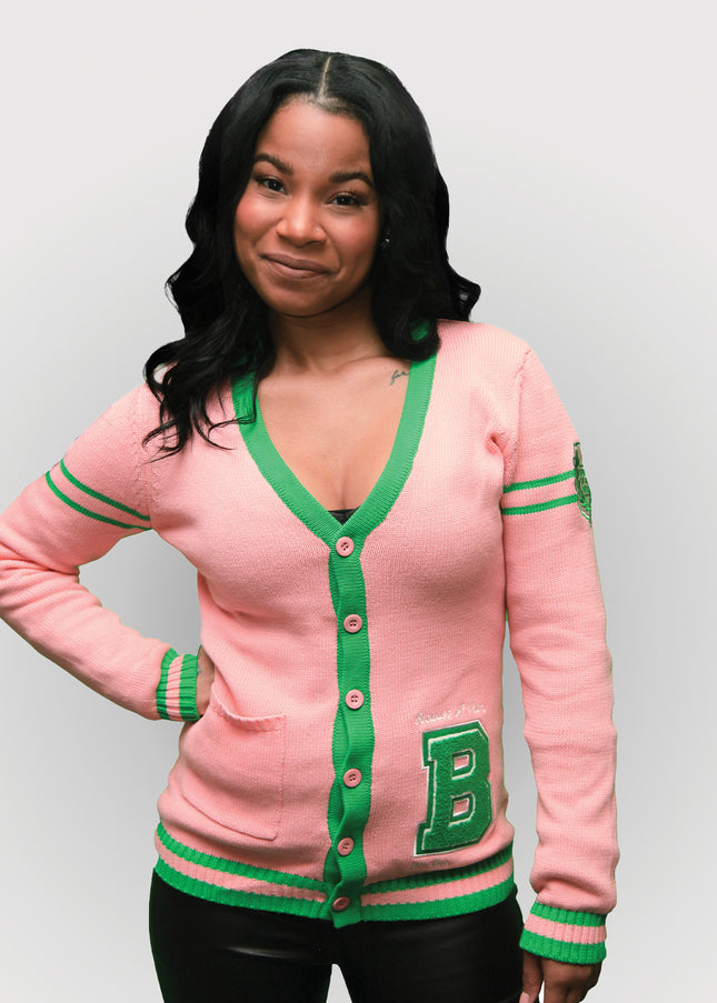 Because of Them We Can Cardigan - Pink and Green