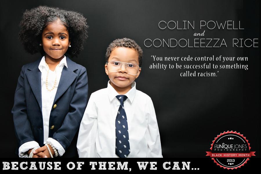 Colin Powell and Condoleezza Rice