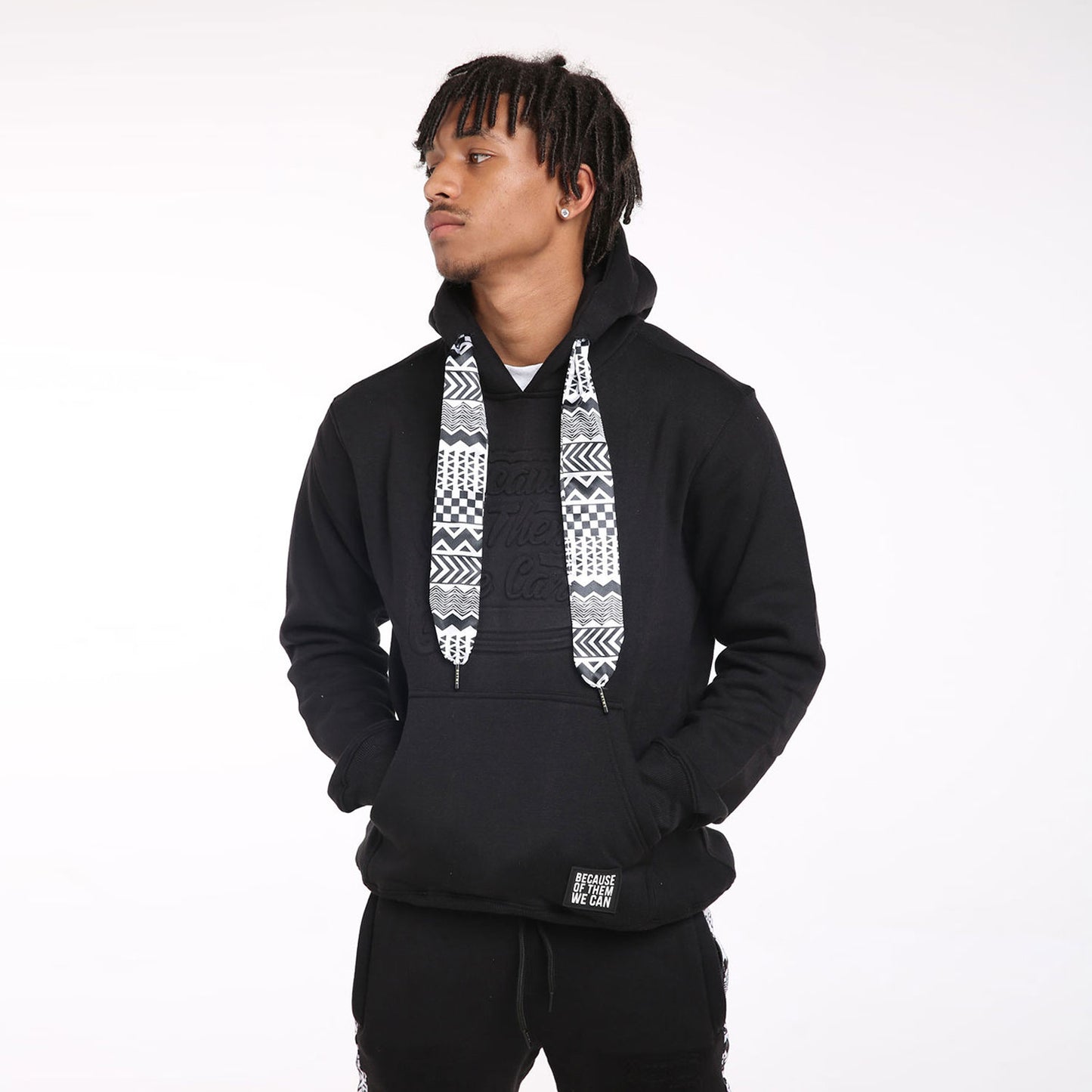 Because of Them We Can Ribbon Sweatsuit - Black