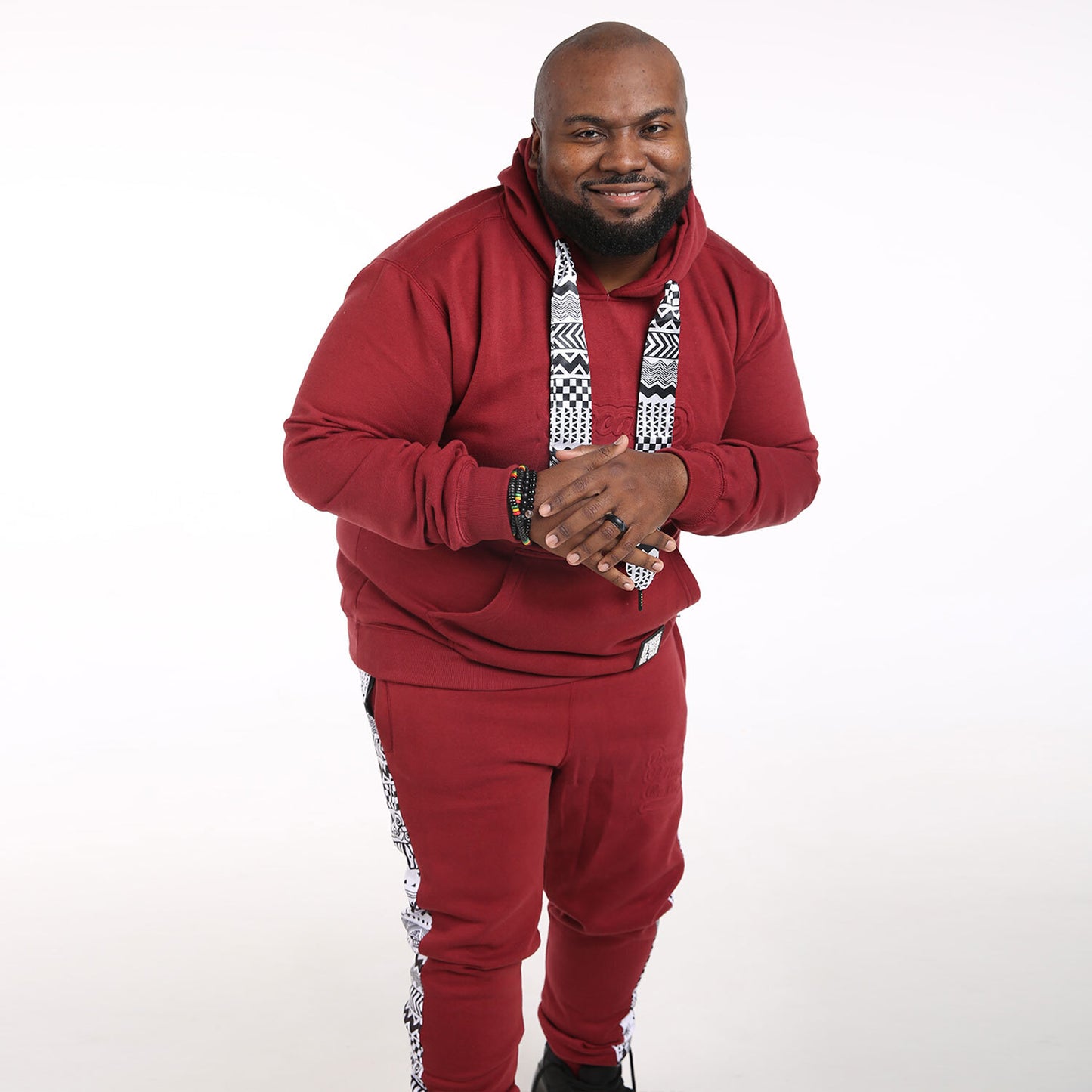 Because of Them We Can Ribbon Sweatsuit - Maroon