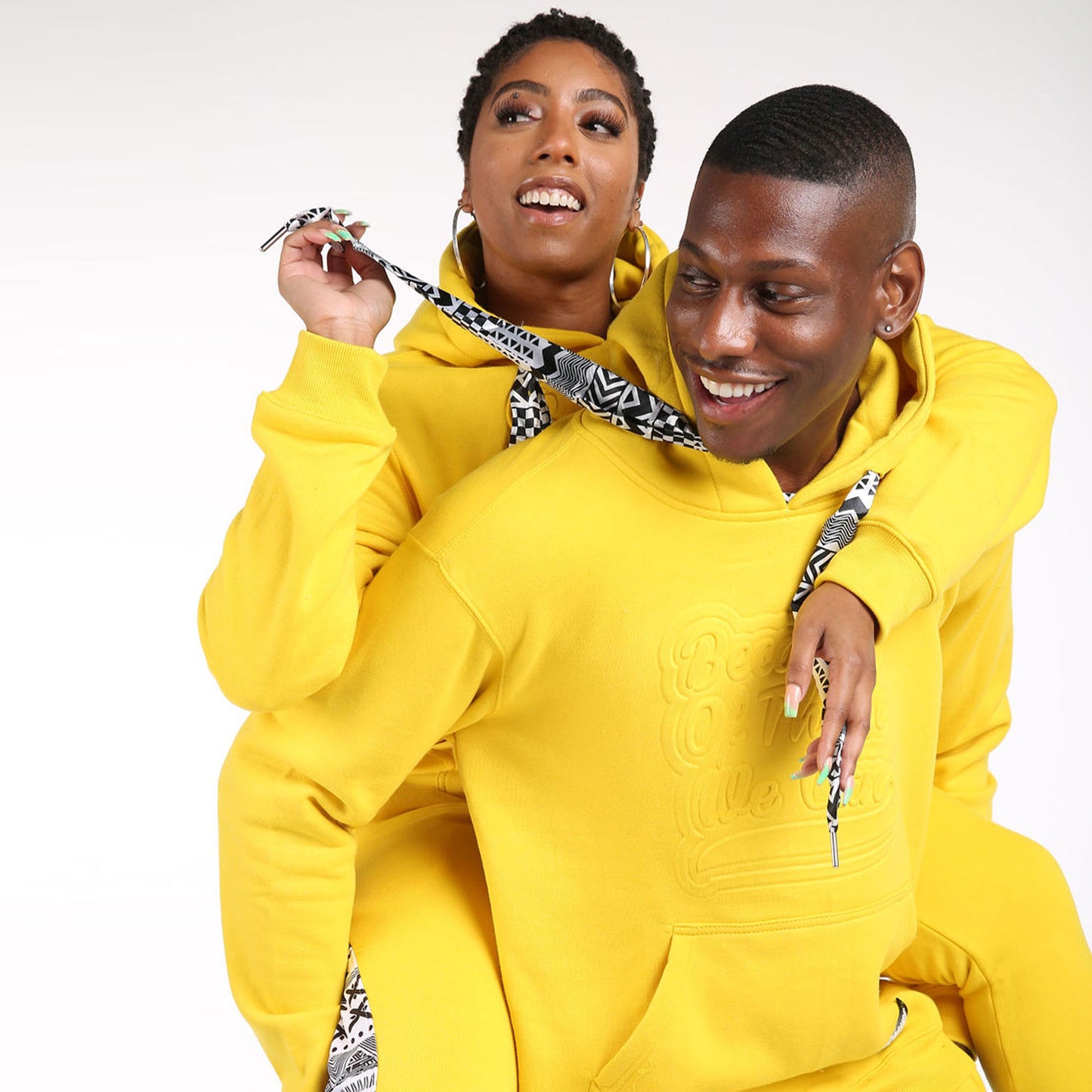 Because of Them We Can Ribbon Sweatsuit - Yellow