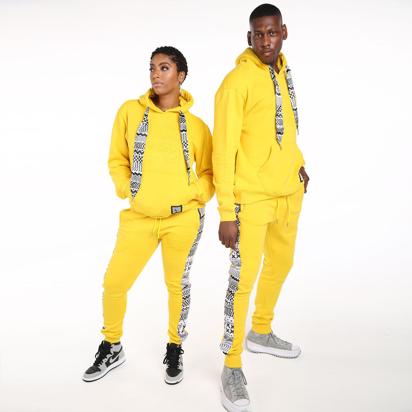 Because of Them We Can Ribbon Sweatsuit - Yellow
